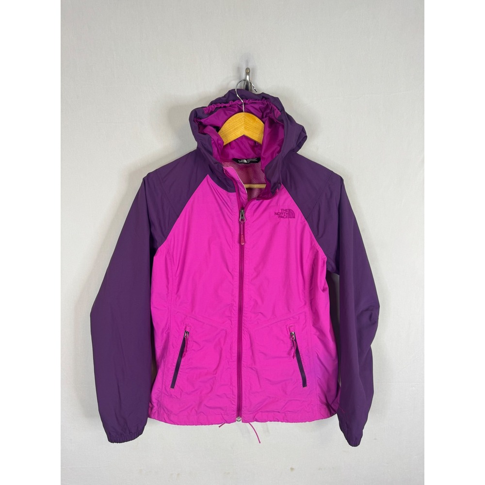 The North Face DryVent Rain Jacket Womens Small Pink Purple Hooded‎ Shell Coat